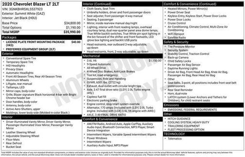 2020 Chevrolet Blazer 2LT