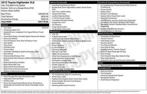 2015 Toyota Highlander XLE
