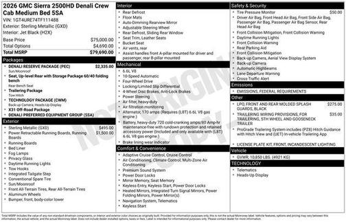 2026 GMC Sierra 2500 Denali