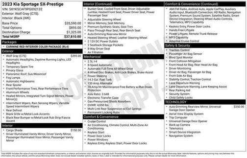Wolf Gray 2023 Kia Sportage SX-Prestige