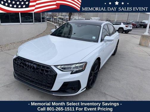Glacier White Metallic 2023 Audi A8 L 55