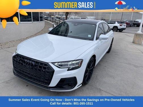 Glacier White Metallic 2023 Audi A8 L 55
