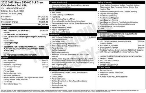 2026 GMC Sierra 2500 SLT