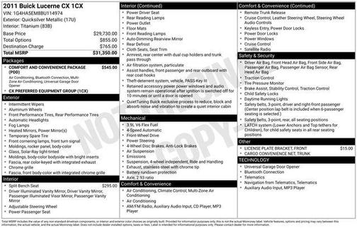 2011 Buick Lucerne CX