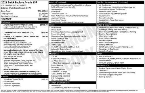 2021 Buick Enclave Avenir