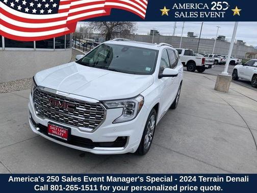 Summit White 2024 GMC Terrain Denali