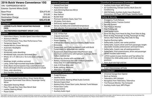 2016 Buick Verano Convenience Group