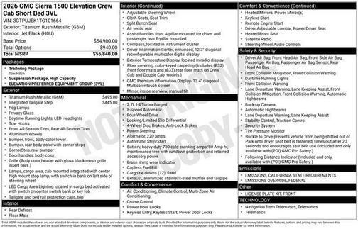 2026 GMC Sierra 1500 Elevation