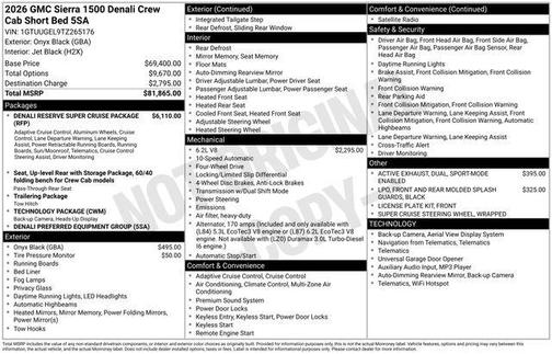 2026 GMC Sierra 1500 Denali