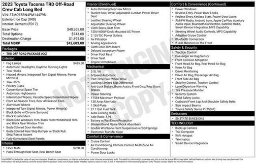 2023 Toyota Tacoma TRD Off Road
