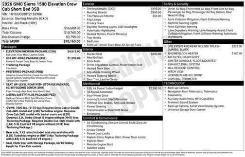 2026 GMC Sierra 1500 Elevation