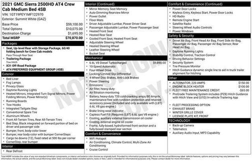 2021 GMC Sierra 2500 AT4