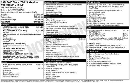 2026 GMC Sierra 2500 AT4