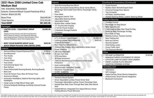 2021 RAM 2500 Limited