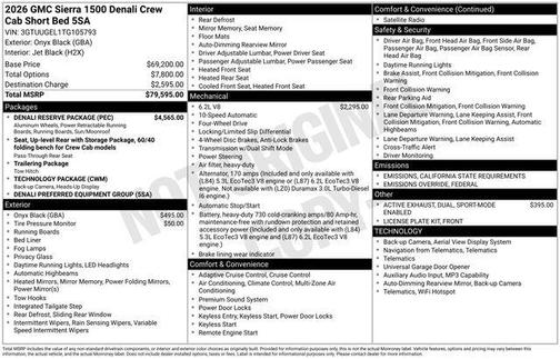 2026 GMC Sierra 1500 Denali