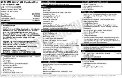 2025 GMC Sierra 1500 Elevation