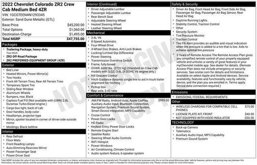 2022 Chevrolet Colorado ZR2