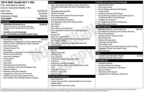 2016 GMC Acadia SLT-1