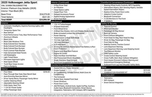2025 Volkswagen Jetta 1.5T Sport