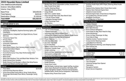 2023 Hyundai KONA Limited