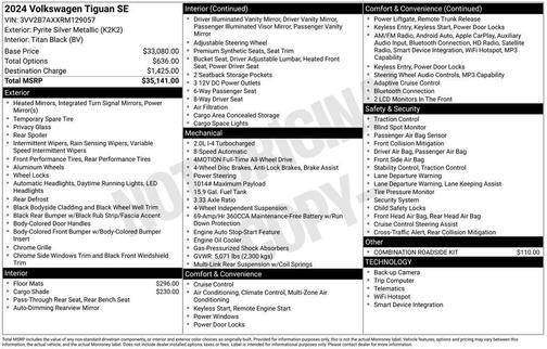 2024 Volkswagen Tiguan 2.0T SE