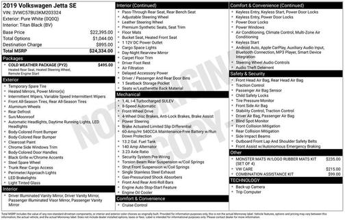 2019 Volkswagen Jetta 1.4T SE