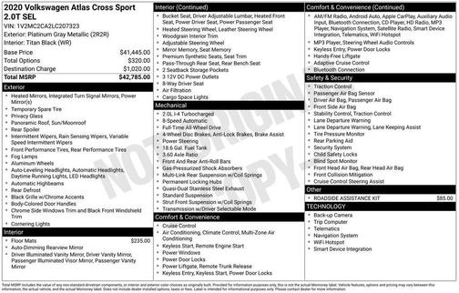 2020 Volkswagen Atlas Cross Sport 2.0T SEL