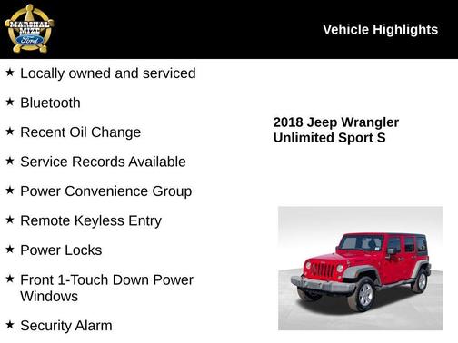 2018 Jeep Wrangler JK Unlimited Sport