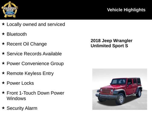 2018 Jeep Wrangler JK Unlimited Sport