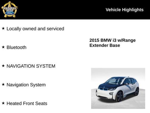 2015 BMW i3 Base w/Range Extender