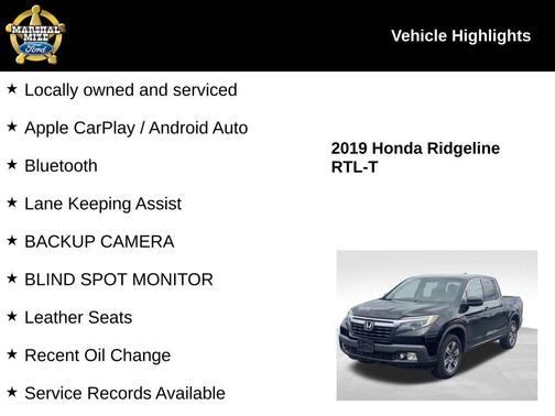2019 Honda Ridgeline RTL-T