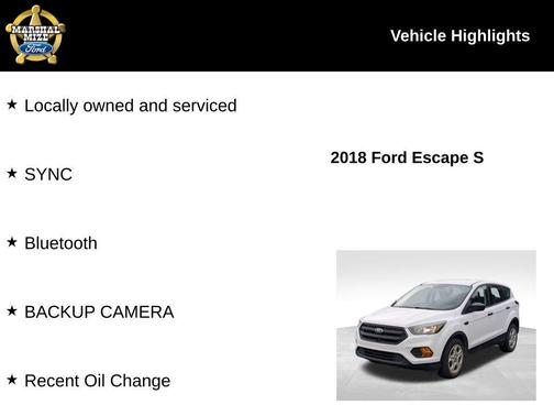 2018 Ford Escape S