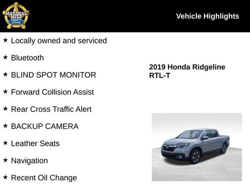 2019 Honda Ridgeline RTL-T