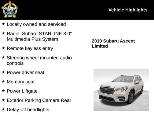 2019 Subaru Ascent Limited 8-Passenger