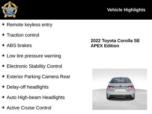 2022 Toyota Corolla APEX SE