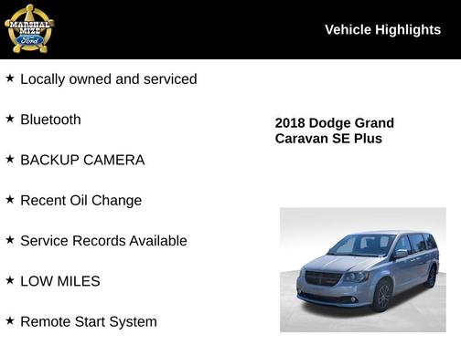 2018 Dodge Grand Caravan SE