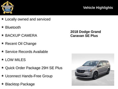 2018 Dodge Grand Caravan SE