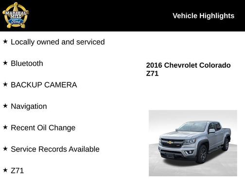 2016 Chevrolet Colorado Z71
