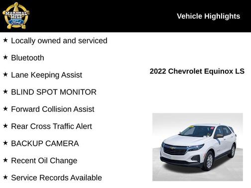 Summit White 2022 Chevrolet Equinox LS