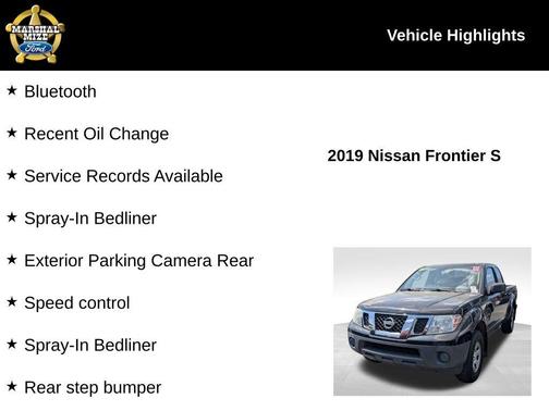 Magnetic Black 2019 Nissan Frontier S