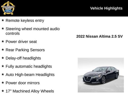 2022 Nissan Altima 2.5 SV