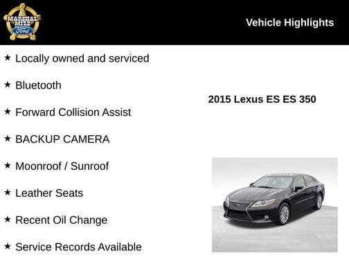 2015 Lexus ES 350 350