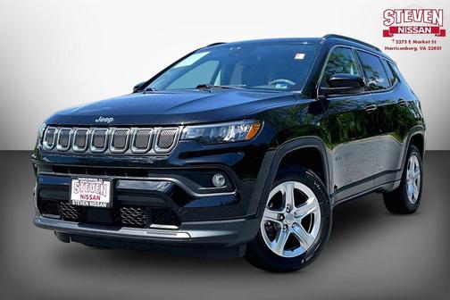 Diamond Black Crystal Pearlcoat 2022 Jeep Compass Latitude