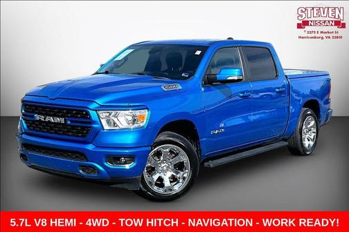 Hydro Blue Pearlcoat 2022 RAM 1500 Big Horn/Lone Star
