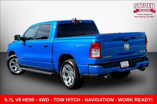 Hydro Blue Pearlcoat 2022 RAM 1500 Big Horn/Lone Star