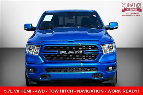 Hydro Blue Pearlcoat 2022 RAM 1500 Big Horn/Lone Star