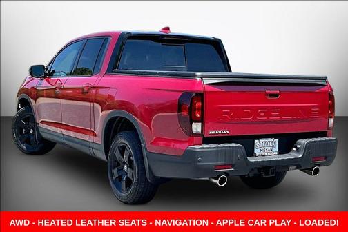 Radiant Red Metallic II 2025 Honda Ridgeline Black