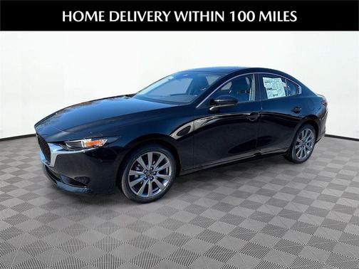Jet Black Mica 2026 Mazda Mazda3 FWD w/Preferred Package