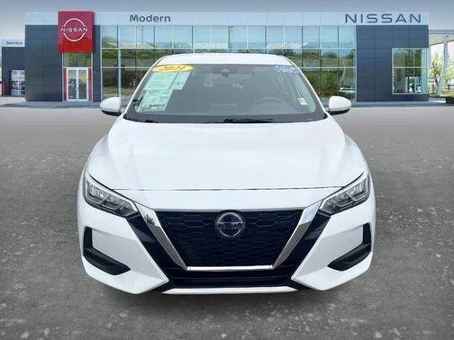 Aspen White 2021 Nissan Sentra SV