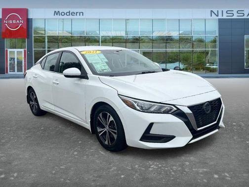 Aspen White 2021 Nissan Sentra SV